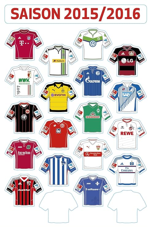 Bundesliga Calamita Tabella Update Set Maglia 2015 2016 Di