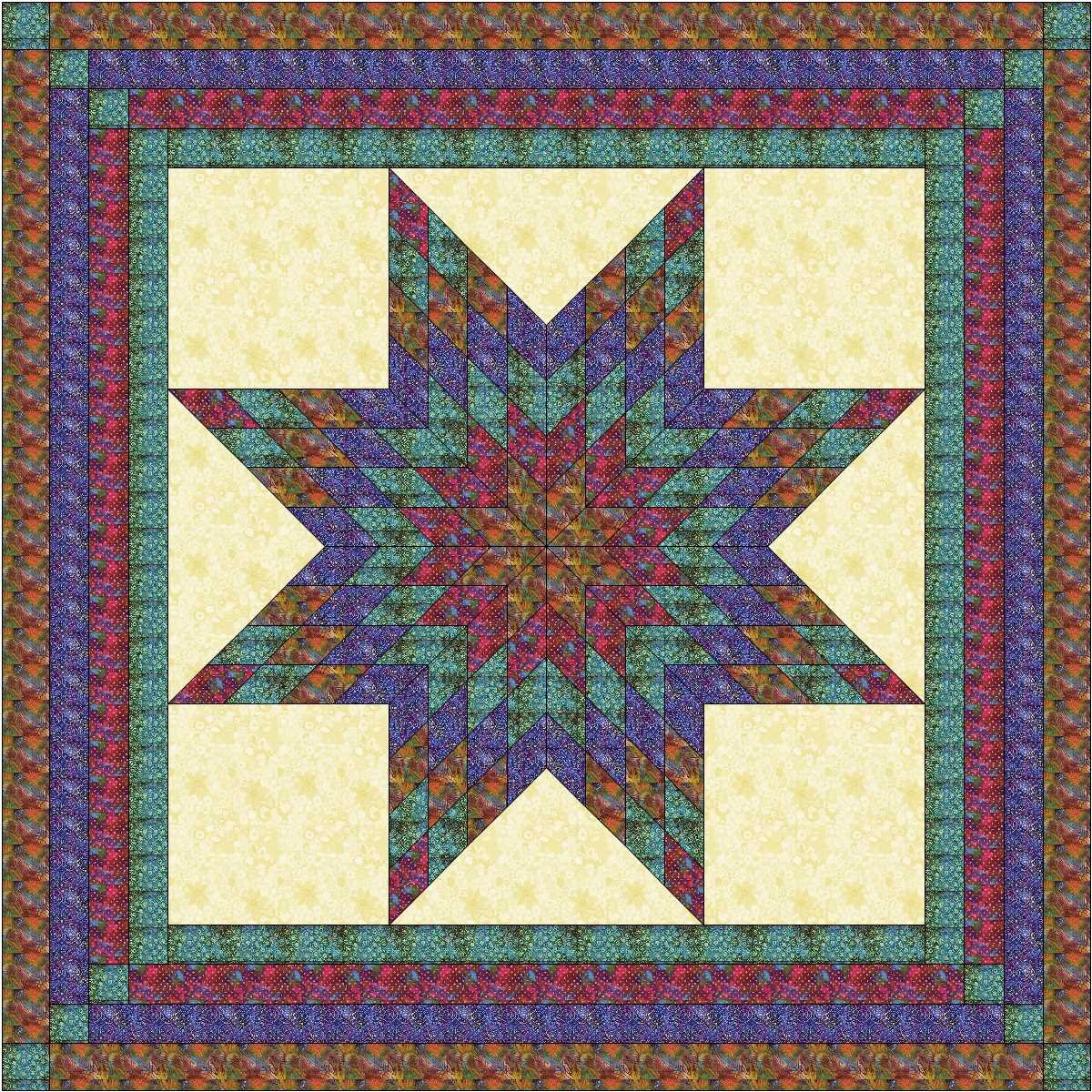 Amazon.com: Easy Quilt Kit Brilliant Batik Lonestar-queen/EXPEDITED  SHIPPING: Arts, Crafts & Sewing