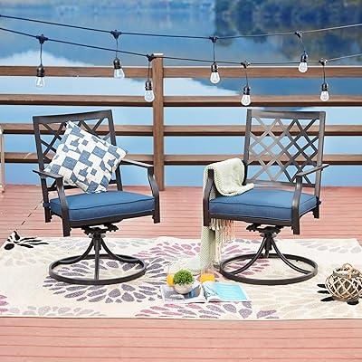 Metal Swivel Patio Chairs Amazon Swivel Rocking Outdoor Patio
