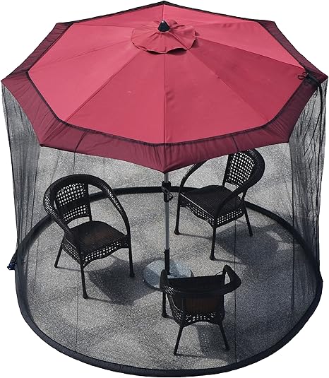 Yamei Outdoor Garden Patio Umbrella Table Screen Mosquito Net 9