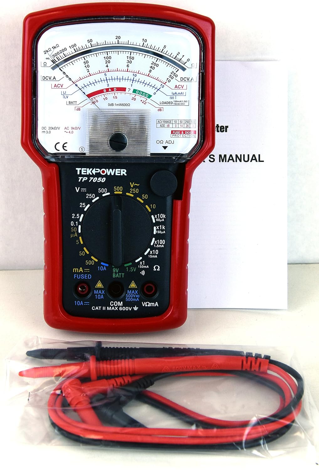 Tekpower TP7050 7Function 20Range Analog Multimeter With Battery