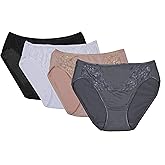 RUFINA #6026 - Pack of 4 -Women's Bikini Mesh Brief, Breathable Panties, Comfortable Underwear