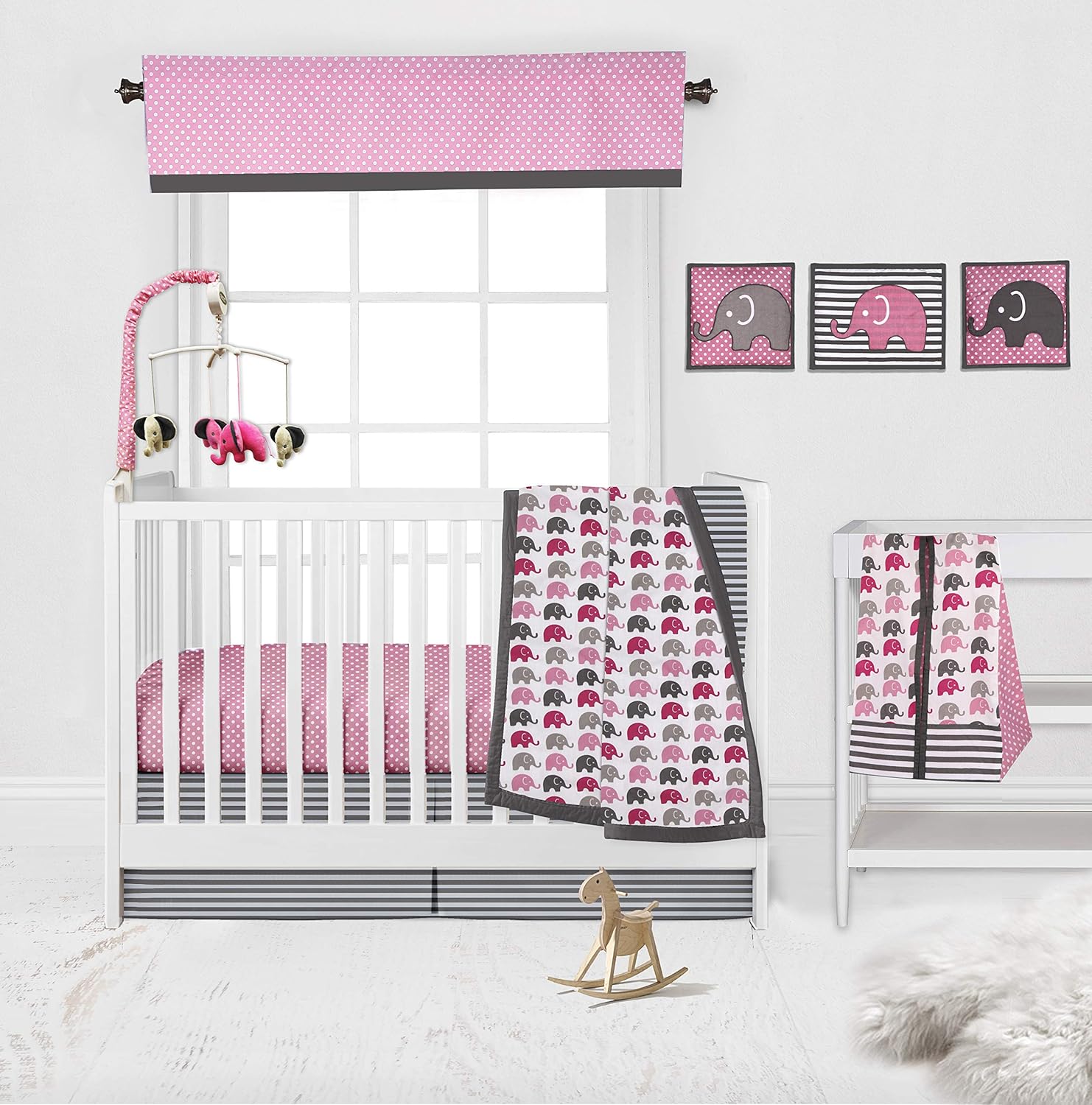 bacati elephant crib bedding