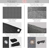 VOUNOT Balcony Privacy Screen 90x500cm HDPE Wind UV Weatherproof Black view 4