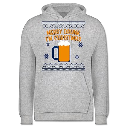 Weihnachten & Silvester - Ugly Christmas Merry Drunk I'm Christmas - Herren Hoodie