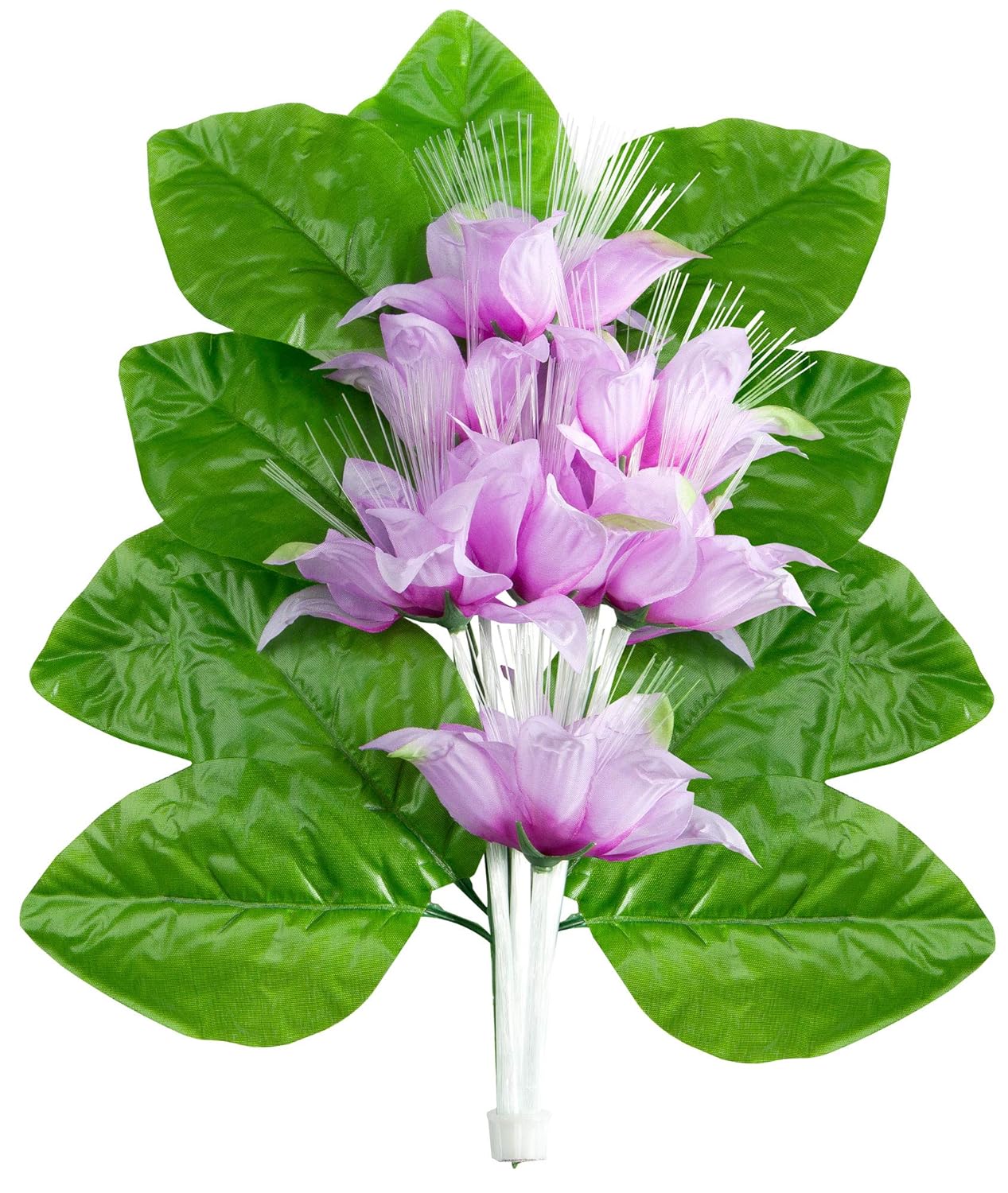 The Paragon Lighted Fiber Optic Flower Bouquet Artificial Silk Floral Arrangement With Multi Colored Fiber Optic Lights Artificial Plants Flowers Home Kitchen