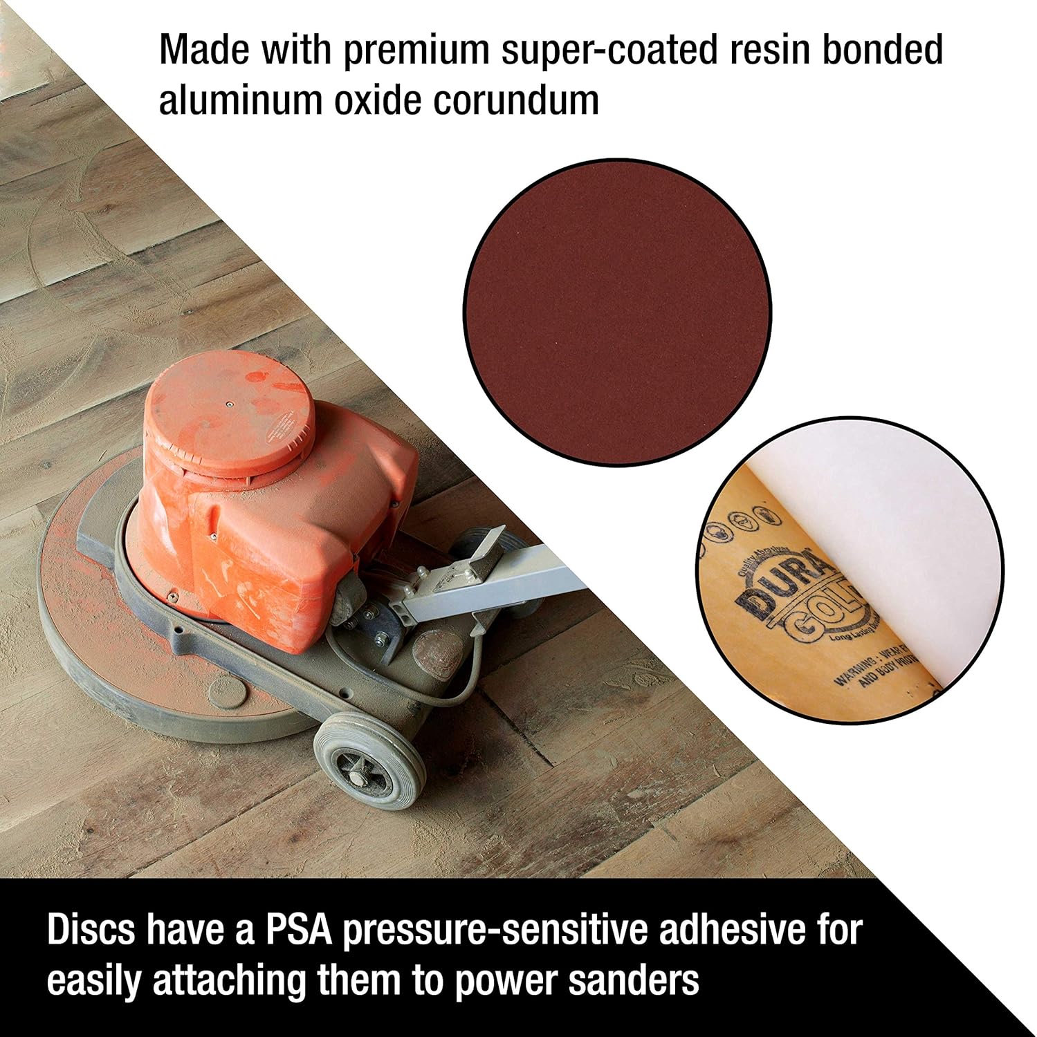 Dura-Gold Premium 12" Sanding Discs - 120 Grit (Box of 5) - Sandpaper Discs with PSA Self Adhesive Stickyback, Fast Cutting Aluminum Oxide Abrasive - Drywall, Floor, Woodworking, Automotive, Sander - - 