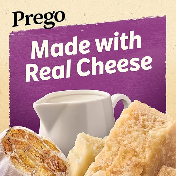 PREGO ALFREDO SAUCE WITH ROASTED GARLIC, 22 OZ JAR
