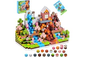 PINKCAT Magnetic Blocks Toys for Boys, 200PCS Forest Castle Magnet Activity Cubes, STEM Montessori Toys for Bady Toddlers, Tr
