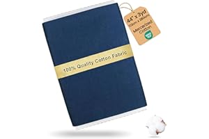 Craftido-19 Options-100% Cotton Fabric by The Yard in Solid Color 44”Wide by 3yd (9 ft) -Medium Weight 5.2 oz-Soft Cotton for Quilting, Sewing, Crafts, Binding, Backing and Lining - Navy