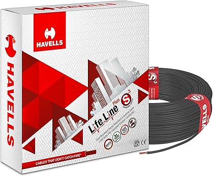 Havells Life Line Plus S3 1 sq mm PVC HRFR Cable (Black)