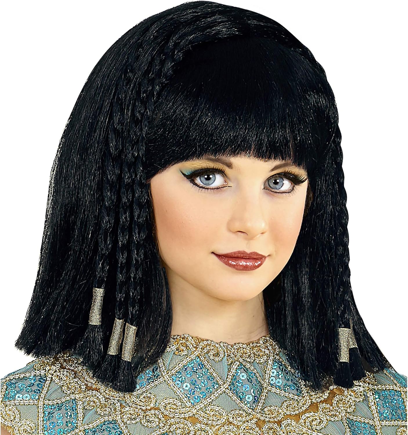 Fancy Dress & Period Costumes Cleopatra Black Braided Wig Ladies Fancy Dress Egyptian Queen