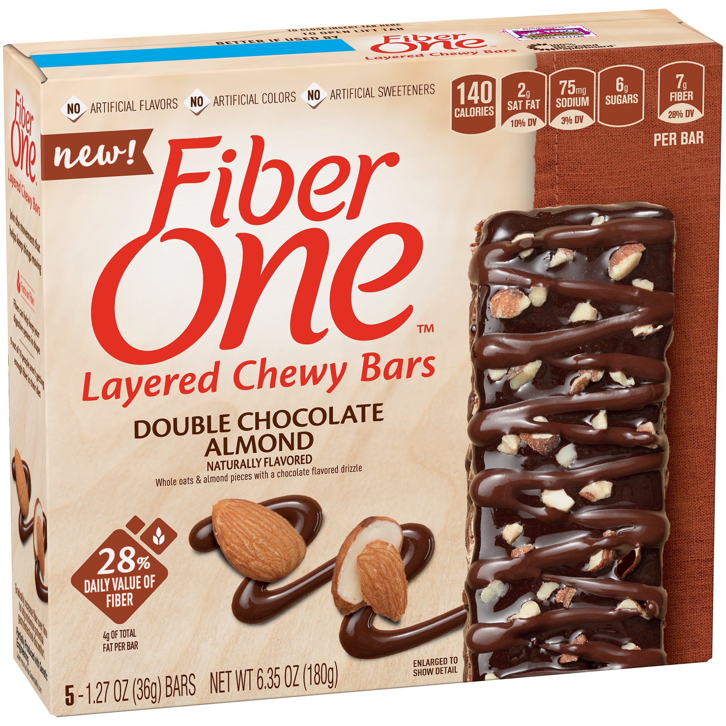 Fiber One Layered Chewy Bars Salted Caramel Dark Chocolate