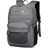 Military Tactical Backpack for Men Army 3 Days Assault Pack Bag with Molle System for Outdoor Adventures (grey, 25L)