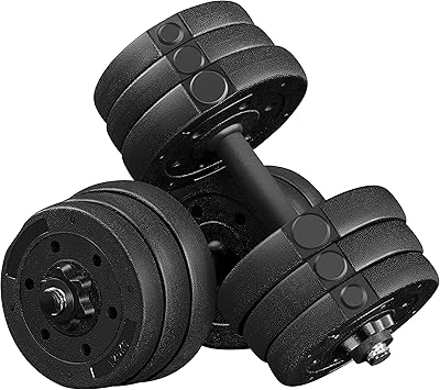Yaheetech Hantelset 2er Kurzhanteln Hantel Hantelstangen mit Sternverschlüsse für Krafttraining, 15/20/25/30 KG