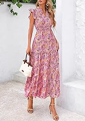 PRETTYGARDEN Women's 2025 Summer Floral Midi Dress