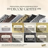 Decor Grates SPH410-A Scroll Floor Register Antique Brass 4x10 Inches view 5