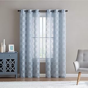 VCNY Home Jolie Window Treatment Curtains 76x95, Blue