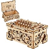 Wood Trick Enigma Chest Puzzle Box 3D Wooden Puzzles for Adults to Build | [504 Parts] Lock Puzzle Box - Engineering DIY Wooden Model Kit for Adults to Build
