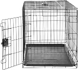 Amazon Basics Large Metal Dog Crate with Tray 91cm Foldable Black 36" view 4