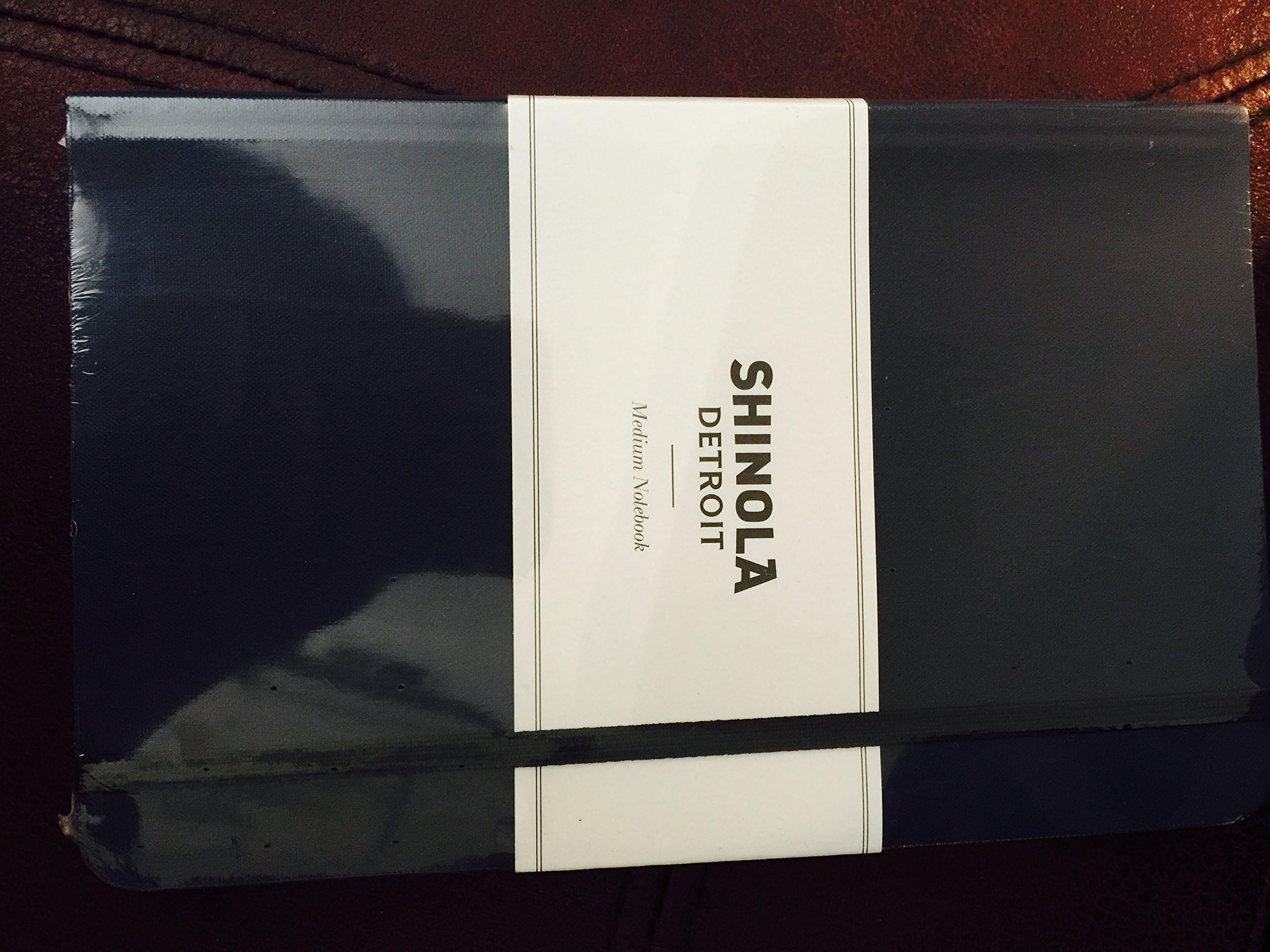 Shinola Detroit soft linen plain page medium charcoal gray Notebook