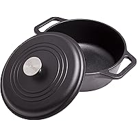 Victoria Cast Iron Dutch Oven with Lid. Stock Pot with Dual Handles Seasoned with 100% Kosher Certified Non-GMO Flaxseed…