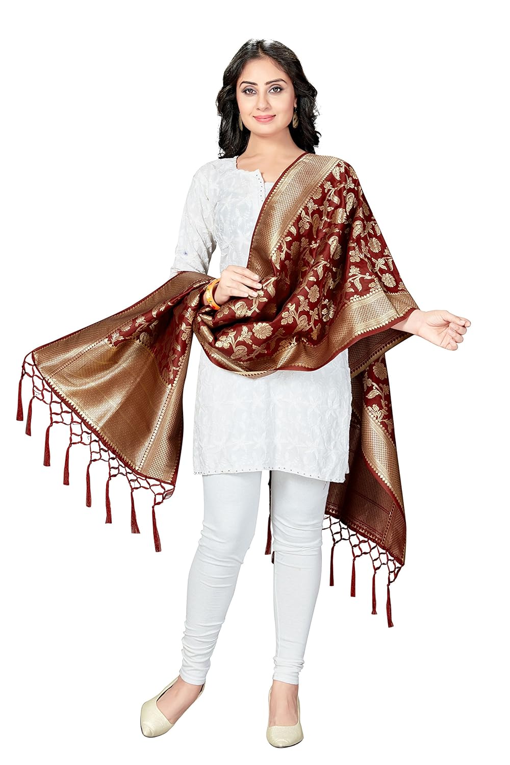 rani saahiba women's art silk dupatta