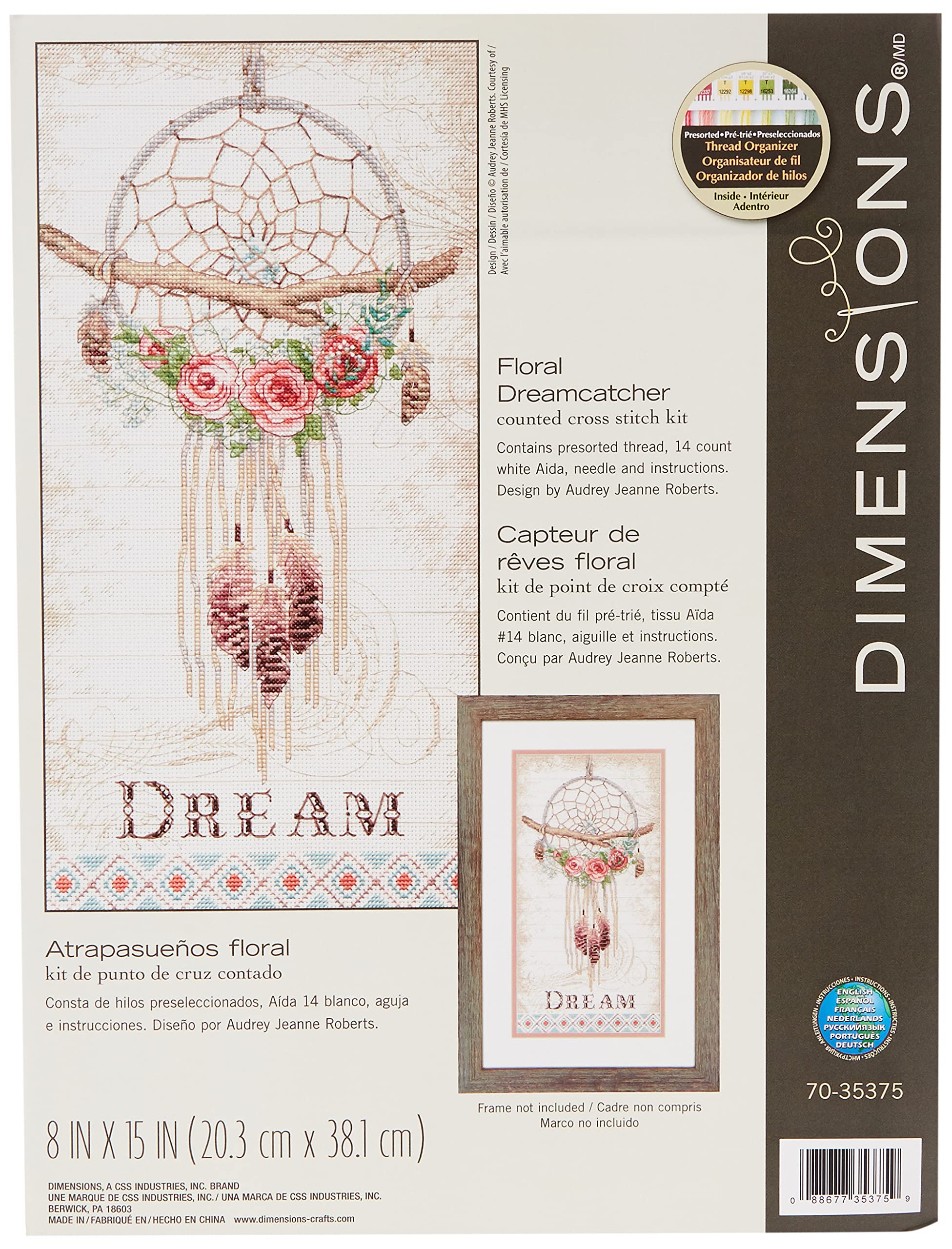 Dimensions Counted Cross Stitch, Aida Fabric, Assorted, 20.3 x 38.1cm