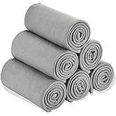 Special SG Glory Fleece Throw Blankets Bulk Fleece Blankets Solid Wholesale Lightweight Warm Soft for Pet Bed Sofa Couch Office Wedding Gifts Travel Seasons (Grey, Pack of 6-50x60 Inches)