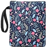DSIUE Book Sleeve Book Covers Book Protector with Zipper Washable Fabric for Adult Book Lover Teacher Student,11.4 X 9 Inch (
