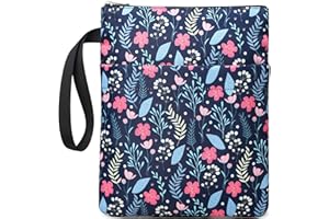DSIUE Book Sleeve Book Covers Book Protector with Zipper Washable Fabric for Teen Adult Book Lover Teacher Student,11.4 X 9 Inch (Floral-1)