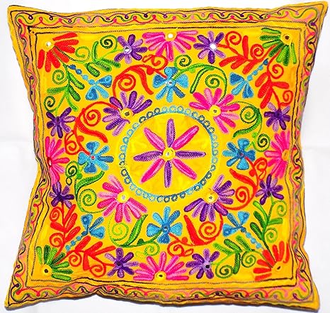 Flores Hojas de color amarillo Star Mandala Multi Color ...