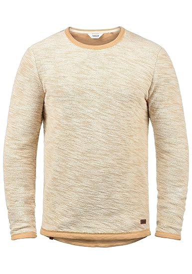 !Solid Flocks Herren Sweatshirt Pullover Flocksweat Pulli Mit Rundhalsausschnitt Aus 100% Baumwolle