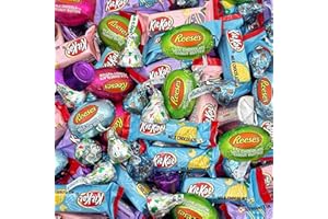 SUNNY ISLAND Chocolate Easter Candy Mix - HERSHEY'S KISSES, Peanut Butter Eggs, KITKAT Bars, ROLO, 3-Pound Variety Bag (About 150 Pieces)
