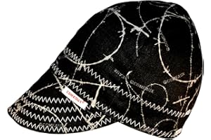 Comeaux Caps Reversible Welding Cap Black Barbed Wire Size 7