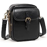 Small Messenger Bag Vegan Leather Crossbody Bag for Women Men, Vintage Cross Body Shoulder Purse with Card Slots