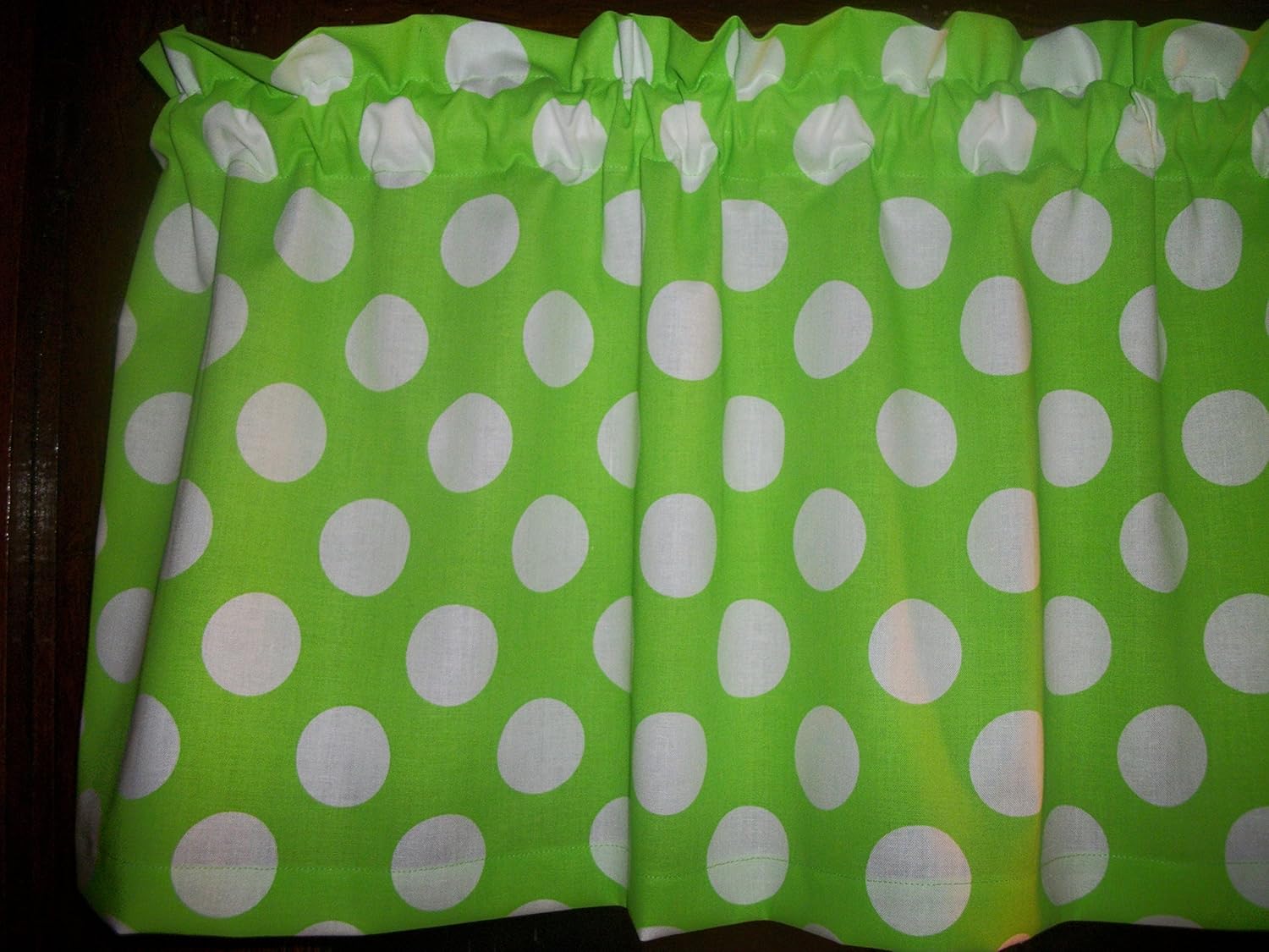Amazon Com Lime Green Large Polka Dot Cotton Fabric Topper