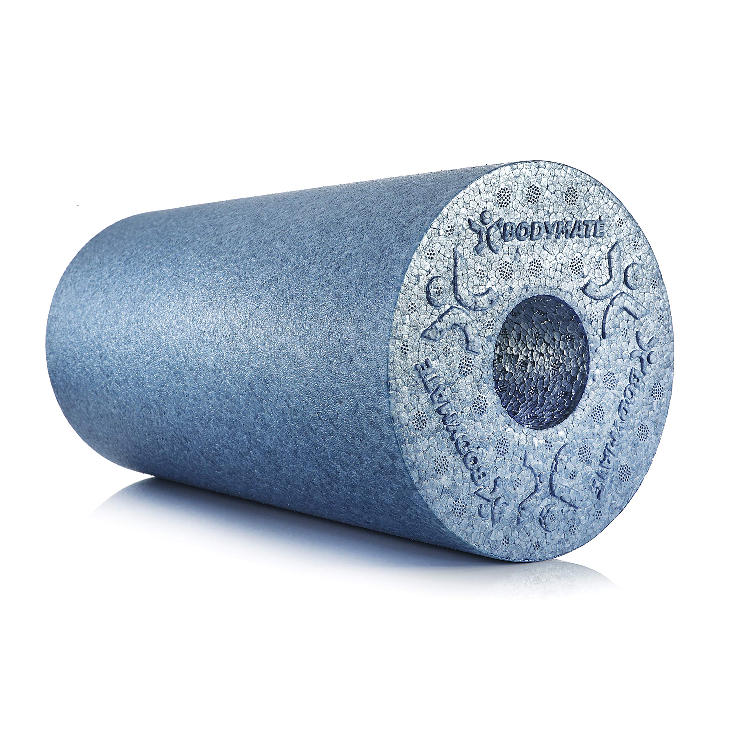 BODYMATE 30cm Long Standard Medium-Hard Smooth Foam Roller with Free E-Book