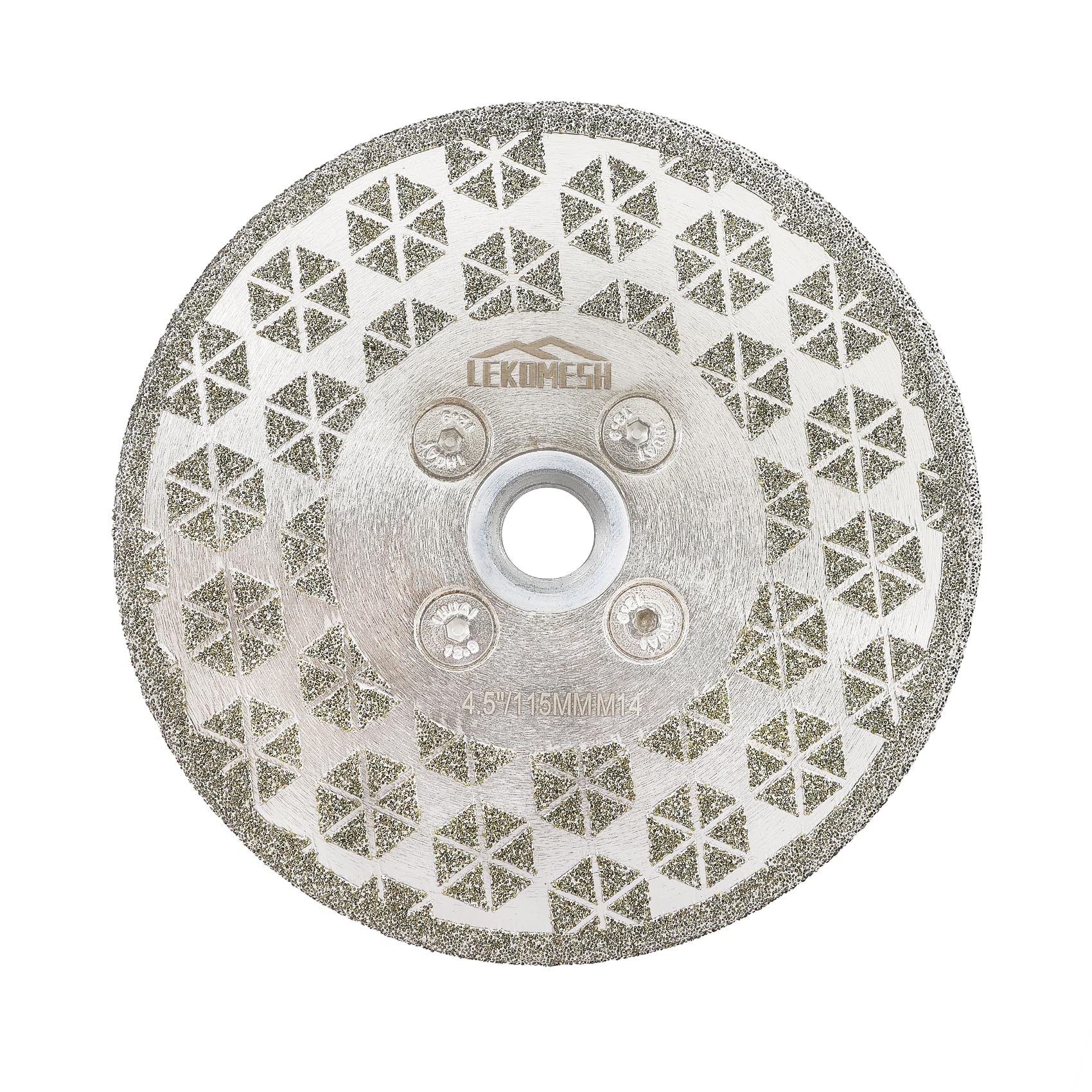 LEKOMESH Diamond Cutting Disc 4.5"/115mm - Tile Diamond Cutting Disc for Cutting and Grinding Granite Marble Ceramic Porcelain Tile with M14 Flange