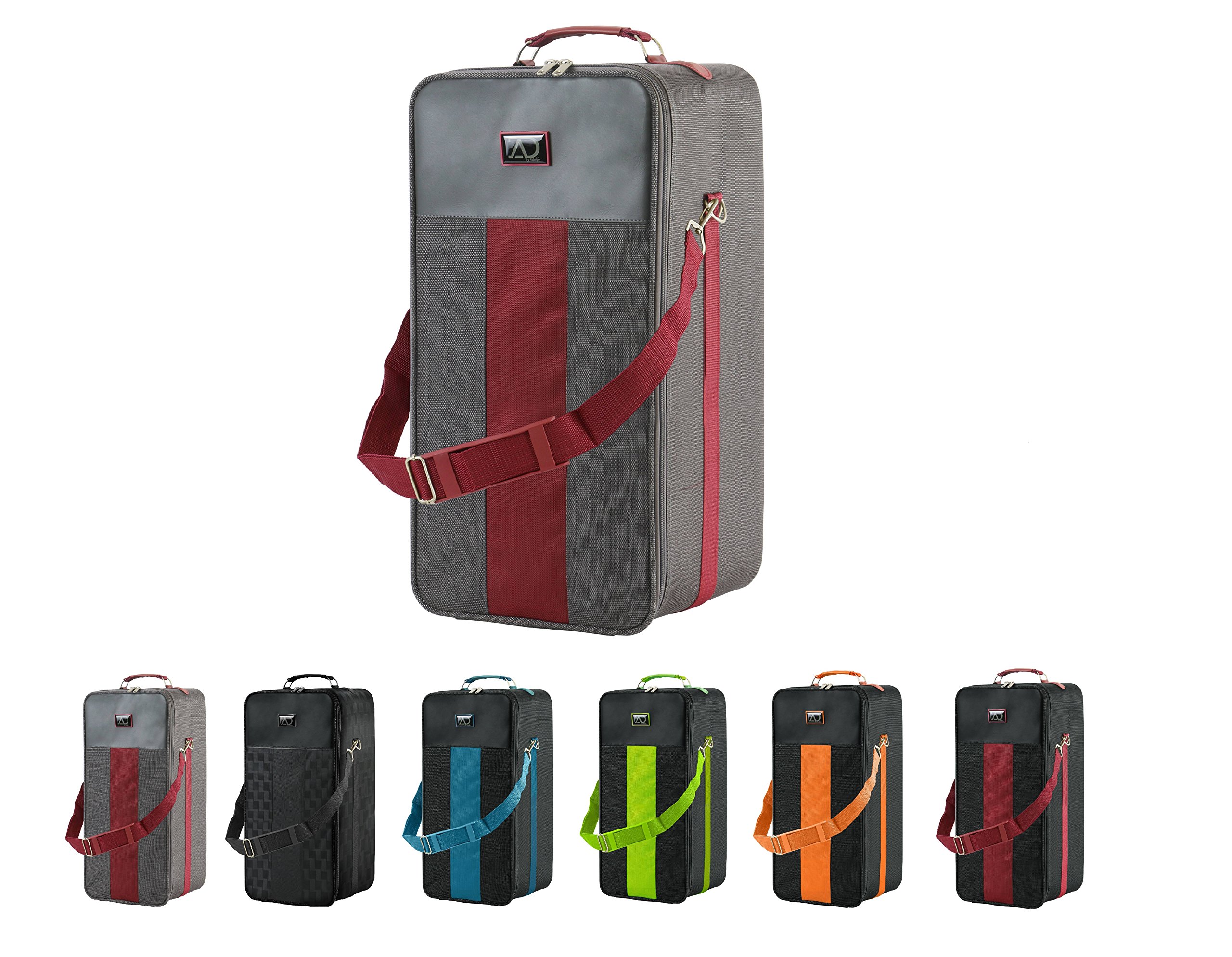 Extra Large Wig Travel Box with Top Handle, Shoulder Strap