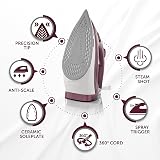 Breville SuperSteam Steam Iron 2400W Ceramic Soleplate 300ml Tank Red Silver view 7