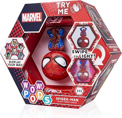 WOW! PODS Avengers Spider-Man Light-Up Bobble-Head Collectible Toy