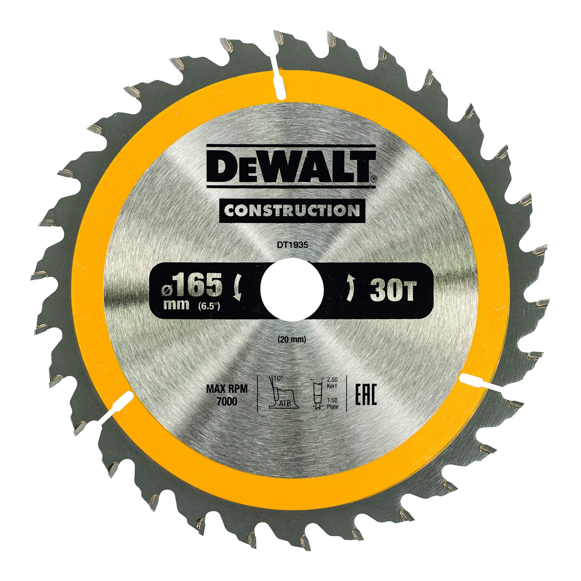 Dewalt DT1935 Circular Saw Blade 165 x 20 mm 30WZ