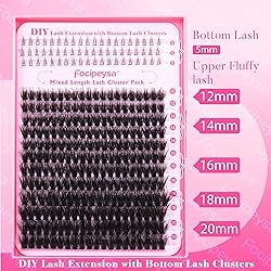Focipeysa Lashes Clusters with Bottom Lash 12-20mm