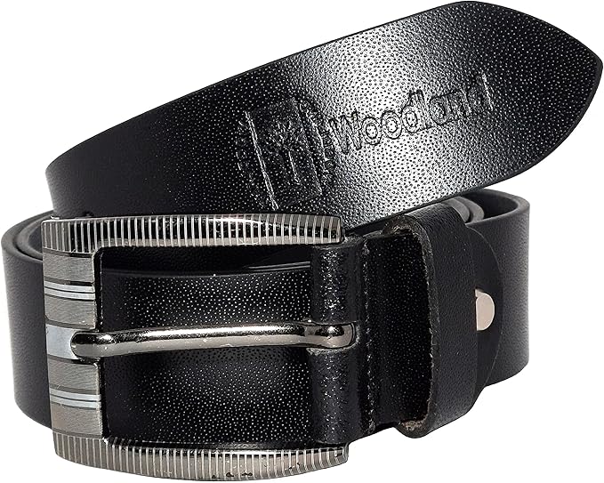 Buy WOODLAND MEN'S BLACK LEATHER BELT OF PREMIUM QUALITY at Amazon.in