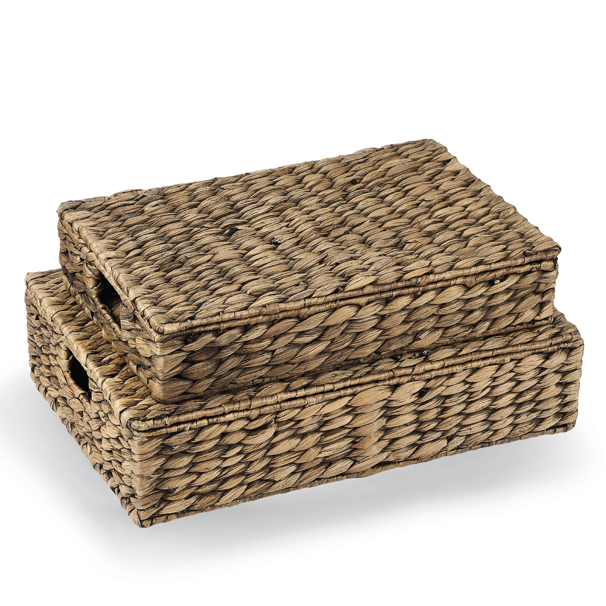 Photo 1 of 84ECO Set of 2 Decorative Storage Boxes With Lids for Home Decor, Shelves.
