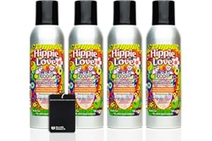 Ballard Products Pet Odor Exterminator Sprays - Hippie Love Scent - Pack of 4 Spray Cans - Bundle Air Freshener