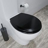 Croydex Lene Flexi-Fix Matt Black Soft Close Toilet Seat view 7