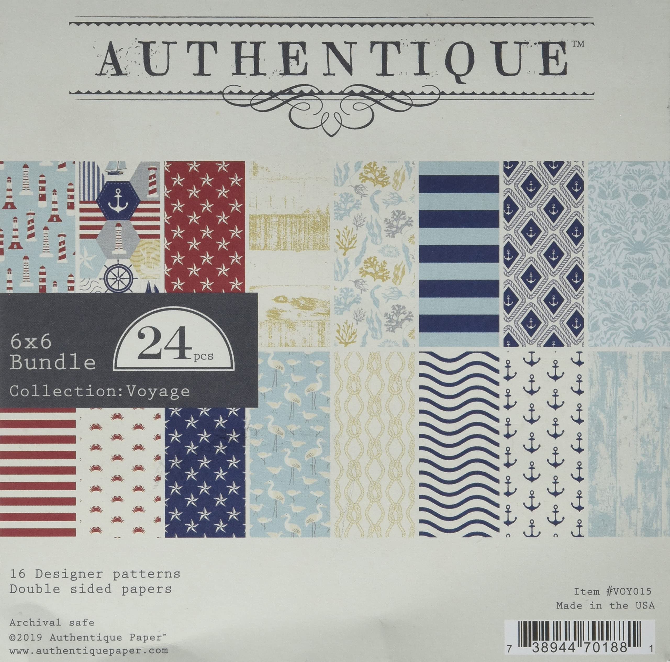 AUTHENTIQUE PAPER, LLC Voyage Paper PAD 6X6, One Size