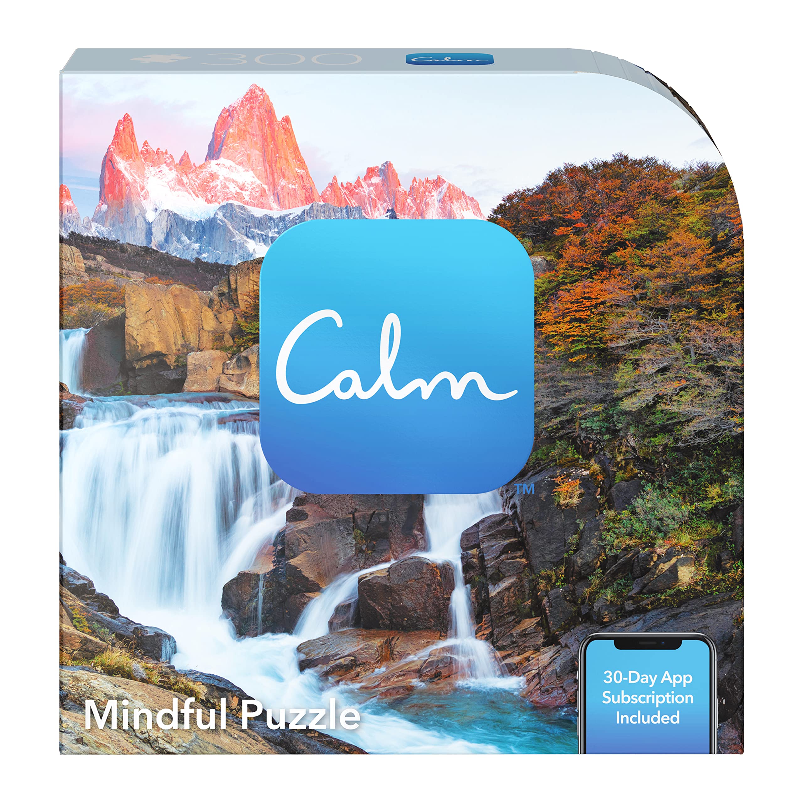 Spin Master Games 300-Piece Calm Puzzle for Relaxation, Stress Relief, and Mood Elevation, for Adults and Kids Ages 8 and u